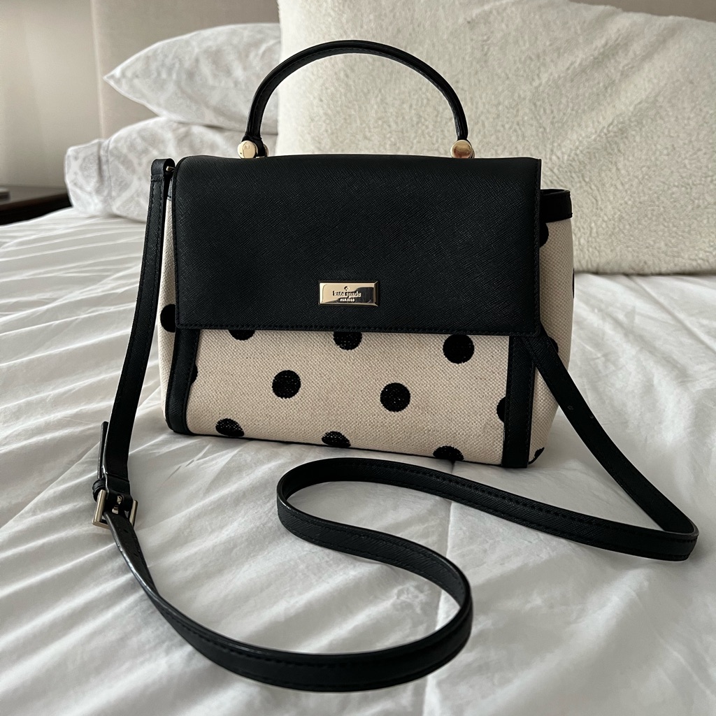 Kate Spade Poka Dot Black And White Cross Body
